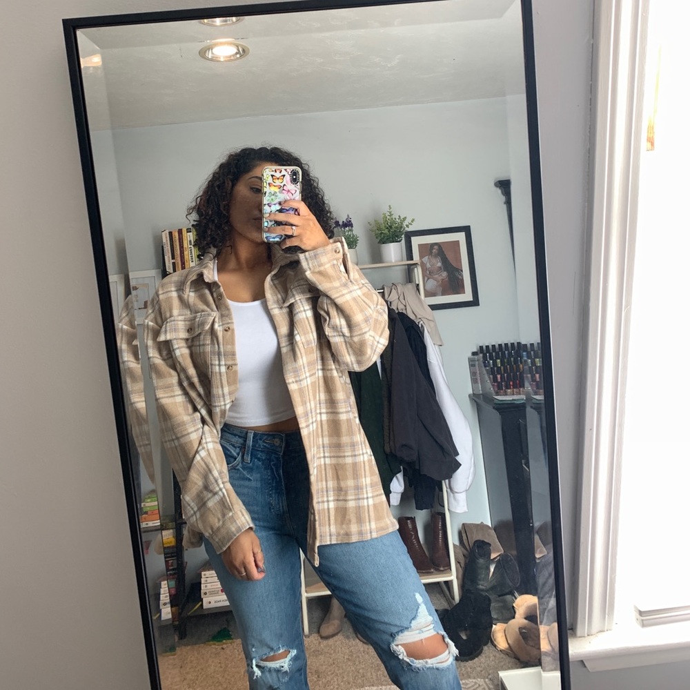 PRINCESS POLLY Plaid Shacket